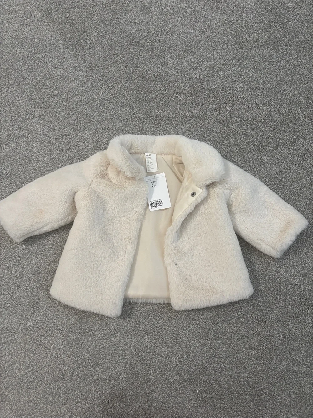 H&M Cream Faux Fur Kids Jacket